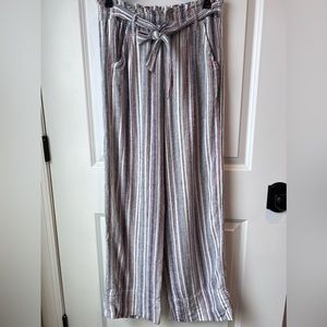 Knox Rose stripped pants - size Medium - linen blend